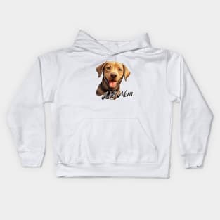 Chocolate Lab Mom T-Shirt - Dog Lover Gift, Pet Parent Apparel Kids Hoodie